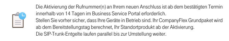 Automatische Aktivierung nach 14 Tagen